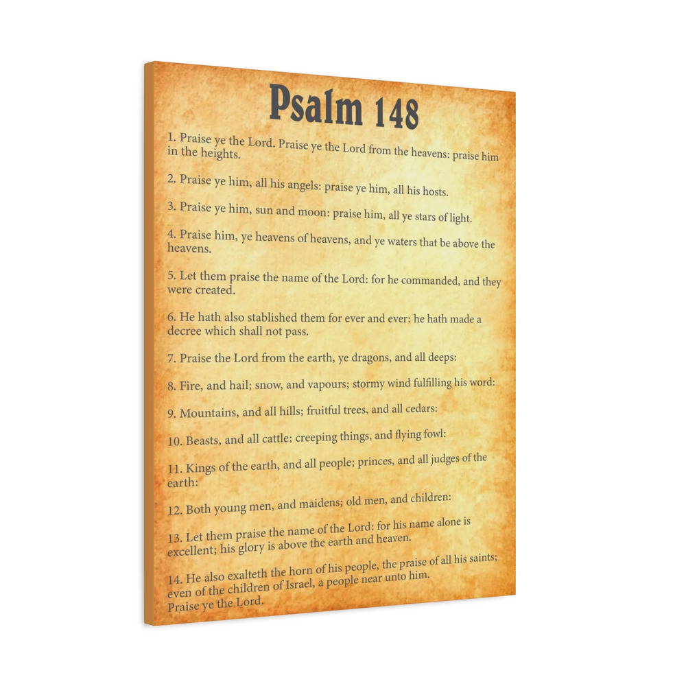 Scripture Walls Psalm 148 Gold Bible Verse Canvas Christian Wall Art